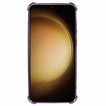 For Samsung Galaxy S23 Case Mirror Kickstand TPU Phone Cover Side Heart Pattern