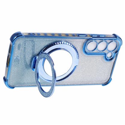 For Samsung Galaxy S23 Case Bling Gradient TPU Phone Cover with Kickstand / Cosmetic Mirror
