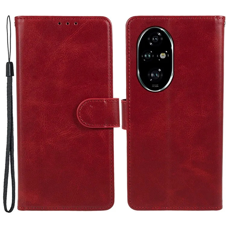 For Honor 200 Pro 5G Wallet Case Calf Texture Leather Phone Cover