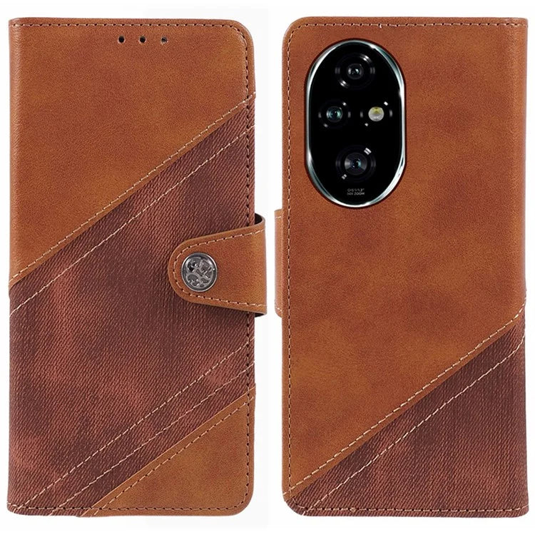 For Honor 200 Pro 5G Case Crazy Horse Texture Splicing Leather Wallet Phone Cover