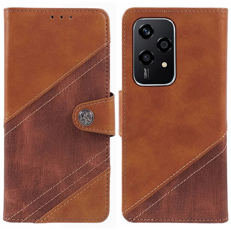 For Honor 200 Lite Case Wallet Leather Splicing Phone Cover Crazy Horse Texture