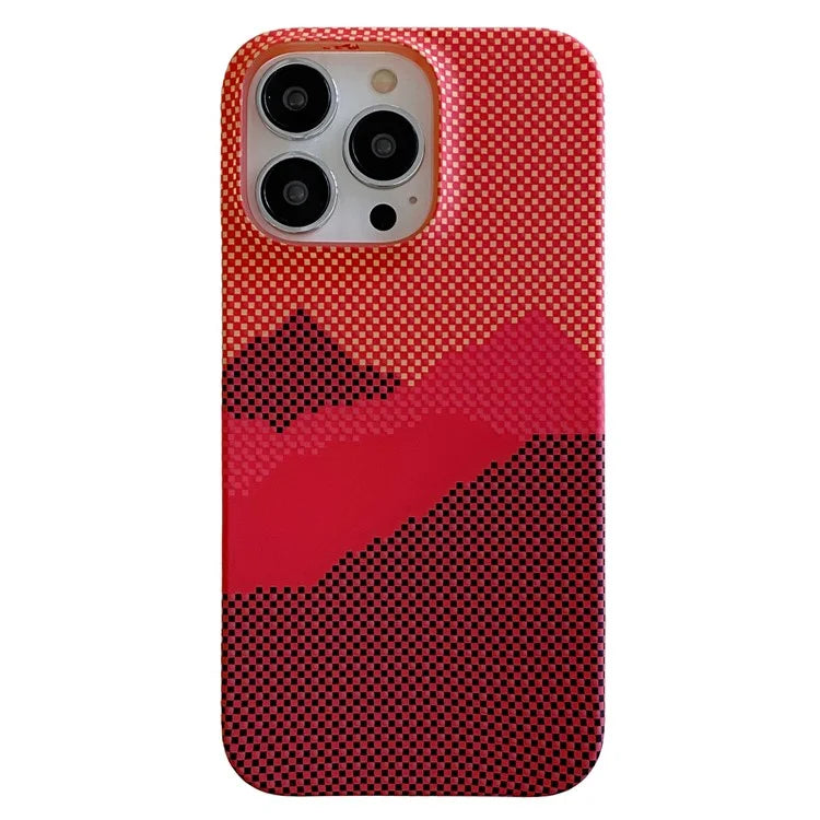 For iPhone 15 Pro Case Water Transfer Printing Luminous Hard PC Phone Cover