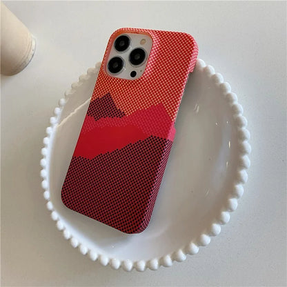 For iPhone 15 Pro Case Water Transfer Printing Luminous Hard PC Phone Cover
