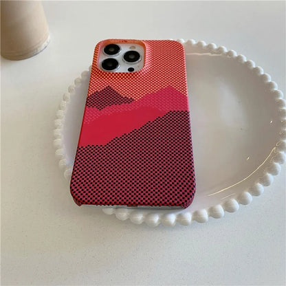 For iPhone 15 Pro Case Water Transfer Printing Luminous Hard PC Phone Cover