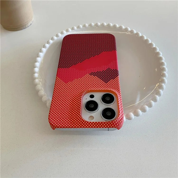 For iPhone 15 Pro Case Water Transfer Printing Luminous Hard PC Phone Cover