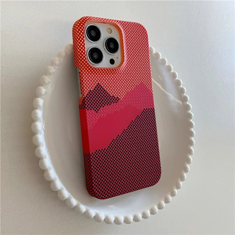For iPhone 15 Pro Case Water Transfer Printing Luminous Hard PC Phone Cover
