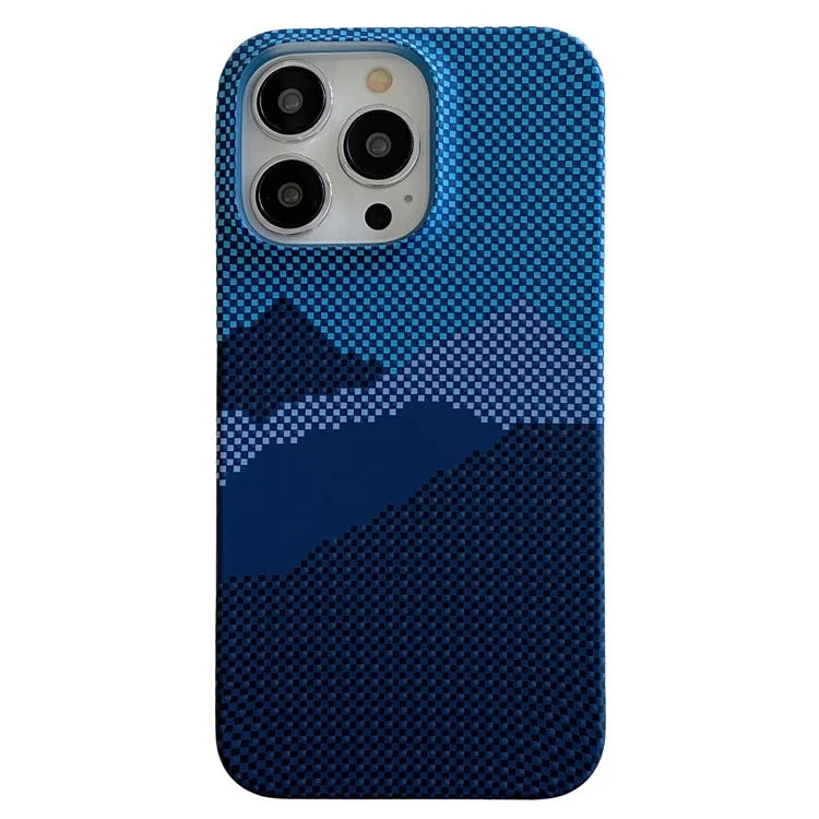 For iPhone 15 Pro Case Water Transfer Printing Luminous Hard PC Phone Cover