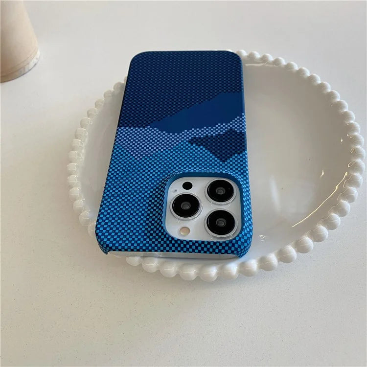 For iPhone 15 Pro Case Water Transfer Printing Luminous Hard PC Phone Cover