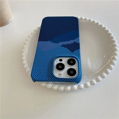 For iPhone 15 Pro Case Water Transfer Printing Luminous Hard PC Phone Cover