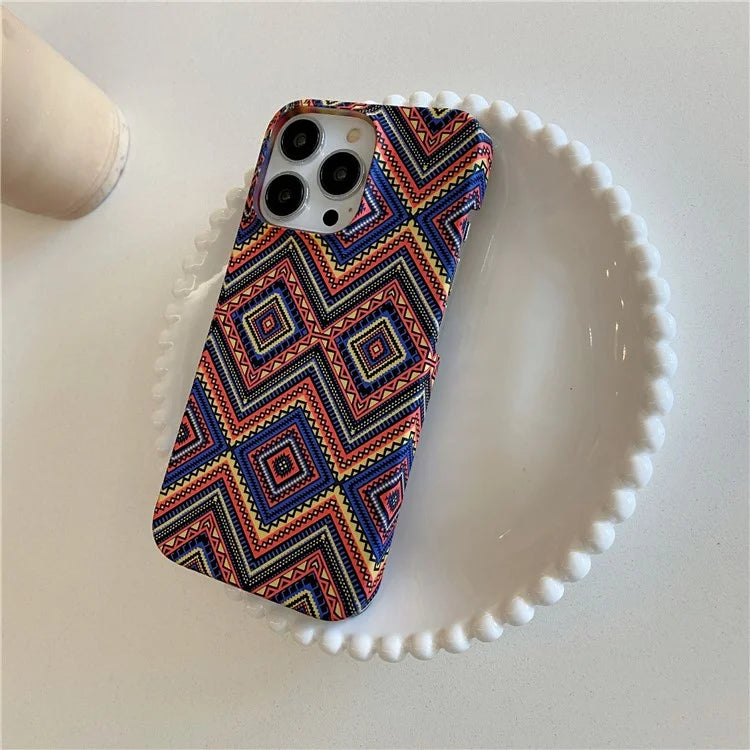 For iPhone 15 Pro Case Water Transfer Printing Luminous Hard PC Phone Cover