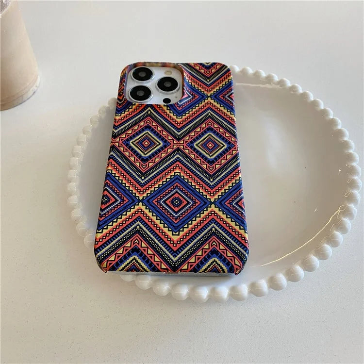 For iPhone 15 Pro Case Water Transfer Printing Luminous Hard PC Phone Cover