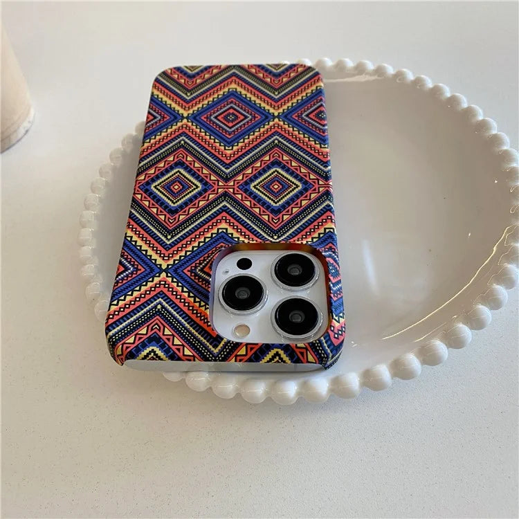 For iPhone 15 Pro Case Water Transfer Printing Luminous Hard PC Phone Cover