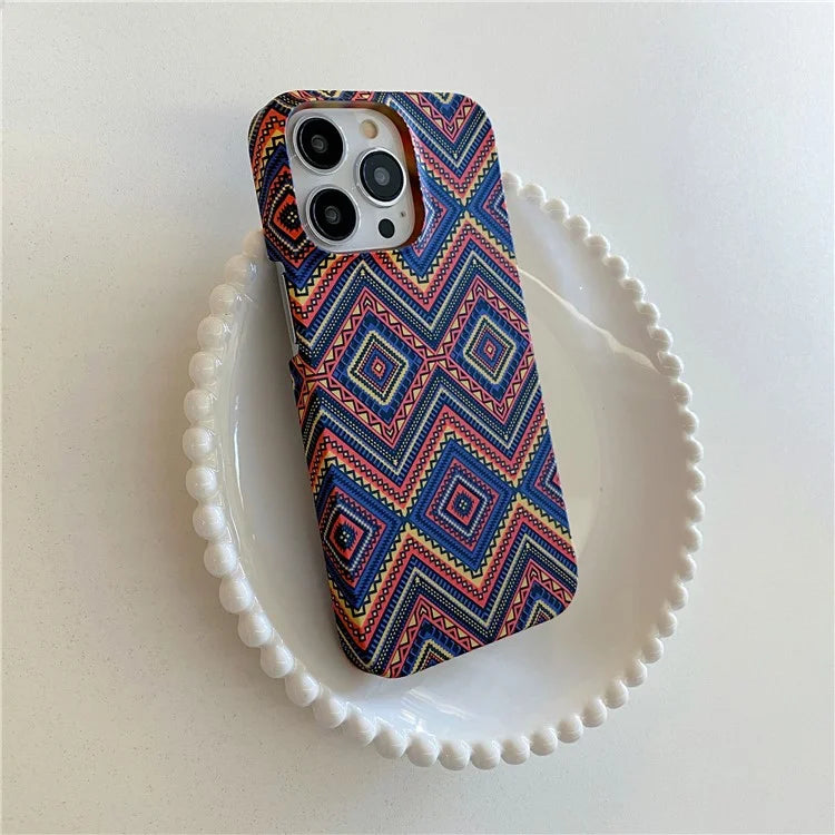 For iPhone 15 Pro Case Water Transfer Printing Luminous Hard PC Phone Cover