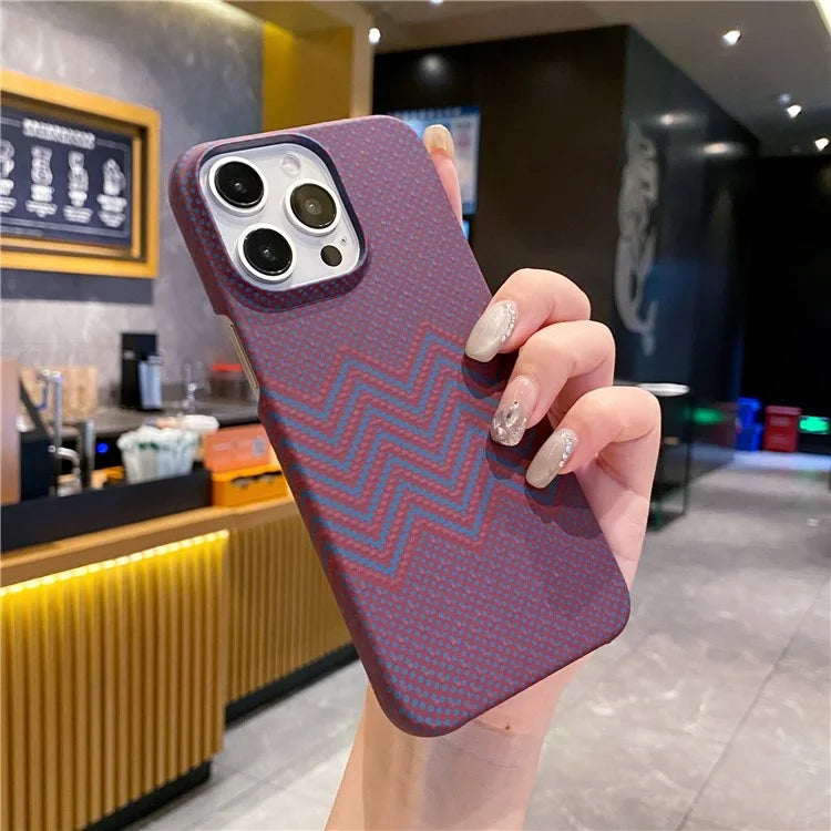 For iPhone 15 Pro Max Case Water Transfer Printing Drop-Proof PC Cell Phone Cover