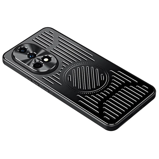 For Huawei nova 12 5G Phone Case TPU+Aluminum Alloy Magnetic Heat Dissipation Back Cover