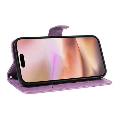 For iPhone 16 Plus Leather Case Butterfly Pattern Wallet Card Slots Phone Cover