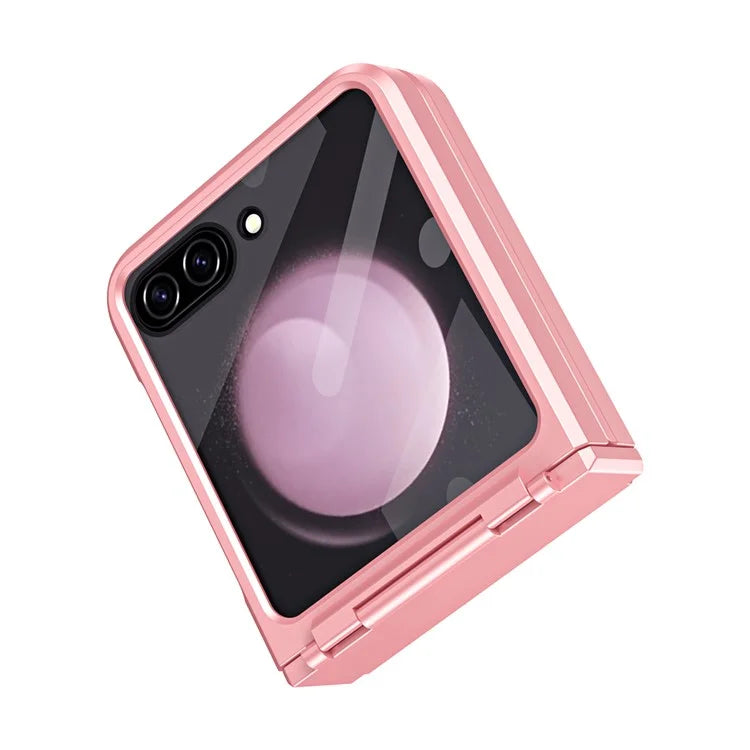 For Samsung Galaxy Z Flip6 5G Case Hard PC Non-Slip Phone Cover with Tempered Glass Film