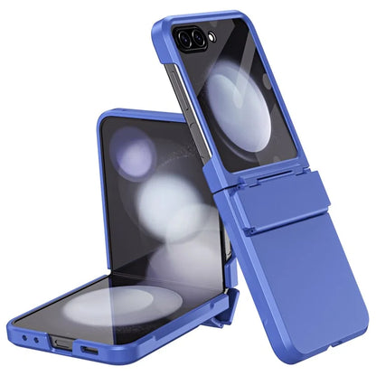 For Samsung Galaxy Z Flip6 5G Case Hard PC Non-Slip Phone Cover with Tempered Glass Film