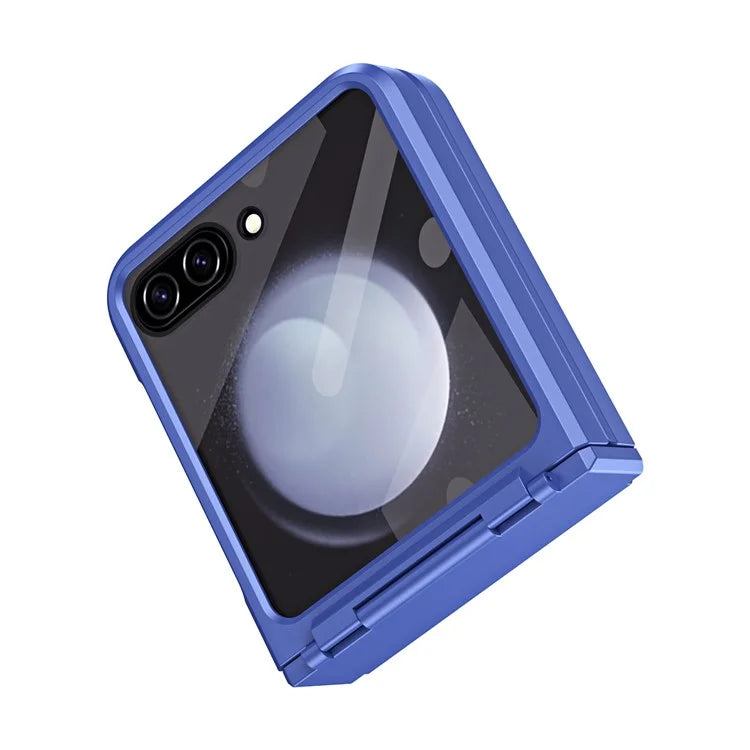 For Samsung Galaxy Z Flip6 5G Case Hard PC Non-Slip Phone Cover with Tempered Glass Film