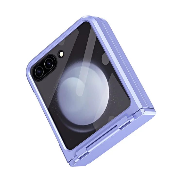 For Samsung Galaxy Z Flip6 5G Case Hard PC Non-Slip Phone Cover with Tempered Glass Film