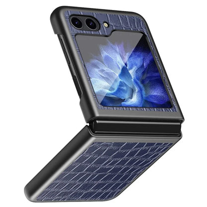 For Samsung Galaxy Z Flip6 5G Case Crocodile Texture PU Leather Back Cover