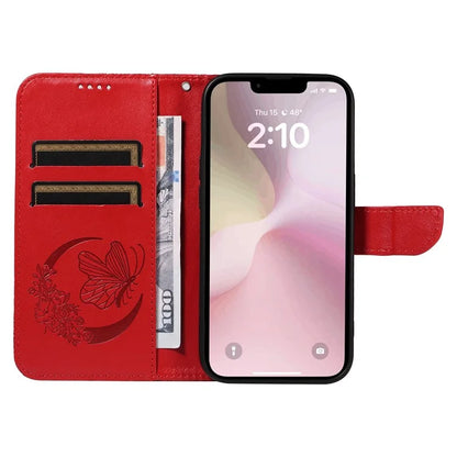 For iPhone SE (2024) Case with Hand Strap Butterfly PU Leather Wallet Phone Cover