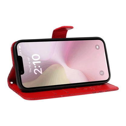 For iPhone SE (2024) Case with Hand Strap Butterfly PU Leather Wallet Phone Cover