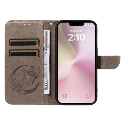 For iPhone SE (2024) Case with Hand Strap Butterfly PU Leather Wallet Phone Cover