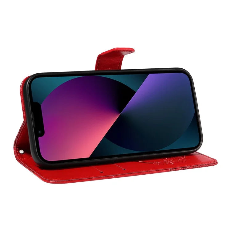 For iPhone 14 Case Butterfly Pattern Leather Phone Cover with Wallet Stand