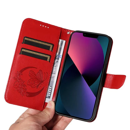 For iPhone 14 Case Butterfly Pattern Leather Phone Cover with Wallet Stand