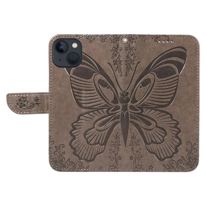 For iPhone 14 Case Butterfly Pattern Leather Phone Cover with Wallet Stand