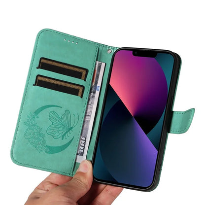 For iPhone 14 Case Butterfly Pattern Leather Phone Cover with Wallet Stand