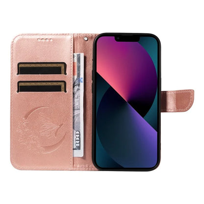 For iPhone 14 Case Butterfly Pattern Leather Phone Cover with Wallet Stand