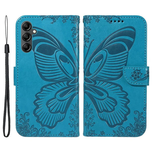 For Samsung Galaxy A15 4G / 5G Case PU Leather Flip Imprinted Butterfly Phone Cover with Wallet