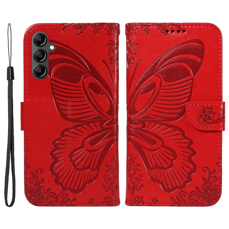 For Samsung Galaxy A34 5G Case Butterfly Imprinted Stand Leather Phone Cover