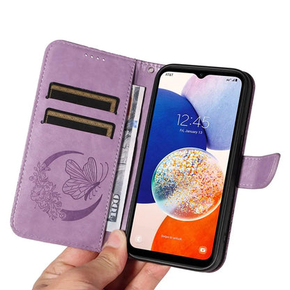For Samsung Galaxy A34 5G Case Butterfly Imprinted Stand Leather Phone Cover