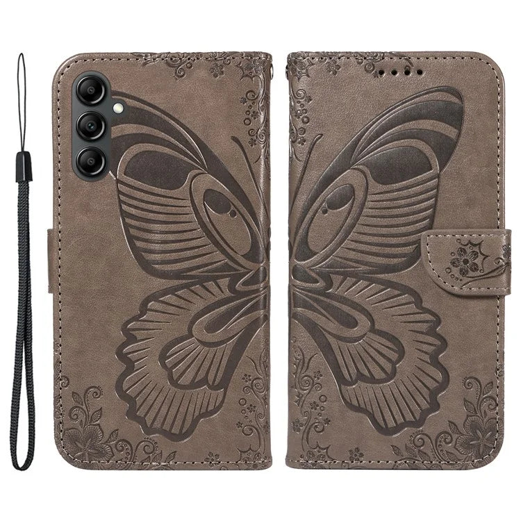 For Samsung Galaxy A34 5G Case Butterfly Imprinted Stand Leather Phone Cover