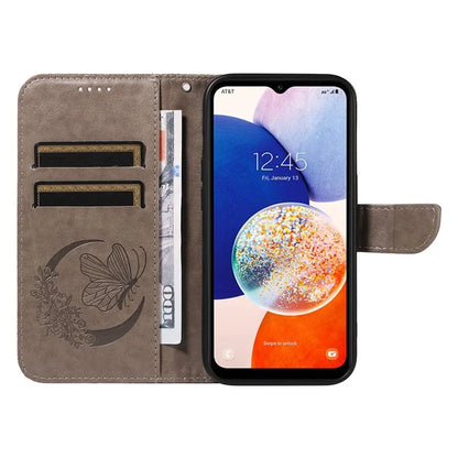 For Samsung Galaxy A34 5G Case Butterfly Imprinted Stand Leather Phone Cover