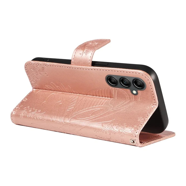 For Samsung Galaxy A34 5G Case Butterfly Imprinted Stand Leather Phone Cover