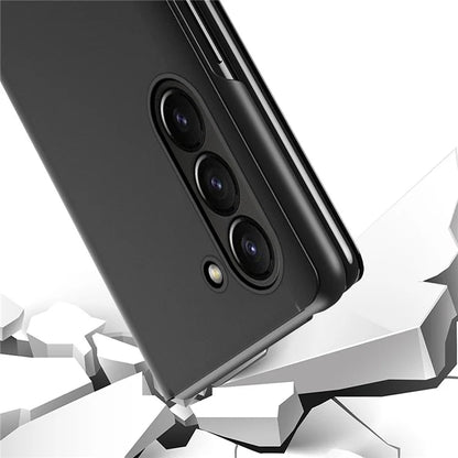 For Samsung Galaxy Z Fold6 5G Case View Window PU Leather+PC Electroplating Phone Cover