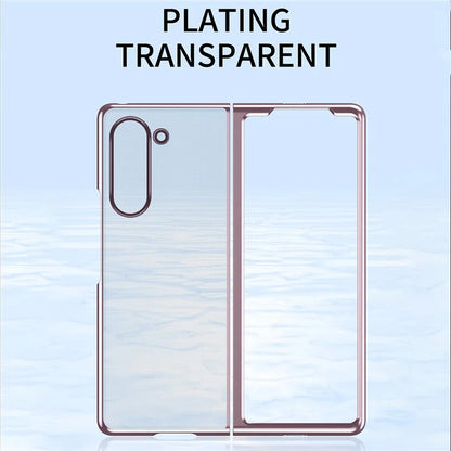 For Samsung Galaxy Z Fold6 5G Case Clear PC Electroplating Hard Phone Cover