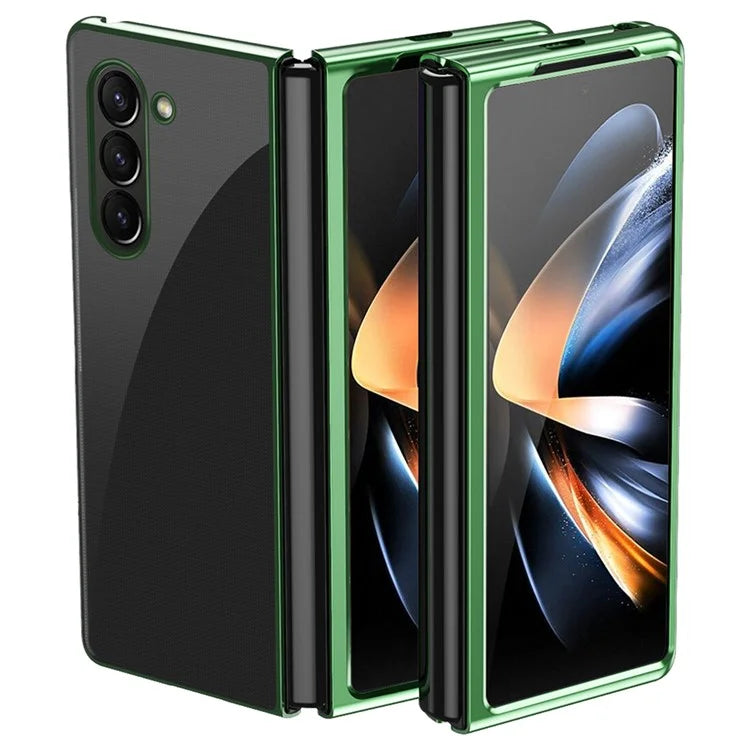 For Samsung Galaxy Z Fold6 5G Case Clear PC Electroplating Hard Phone Cover