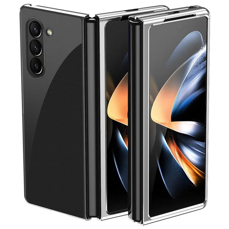 For Samsung Galaxy Z Fold6 5G Case Clear PC Electroplating Hard Phone Cover