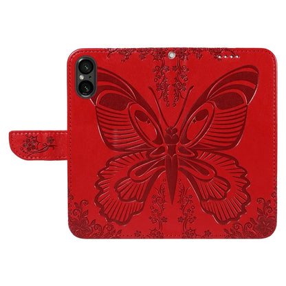 For Sony Xperia 5 V Case Butterfly Imprint Leather Wallet Phone Cover with Strap