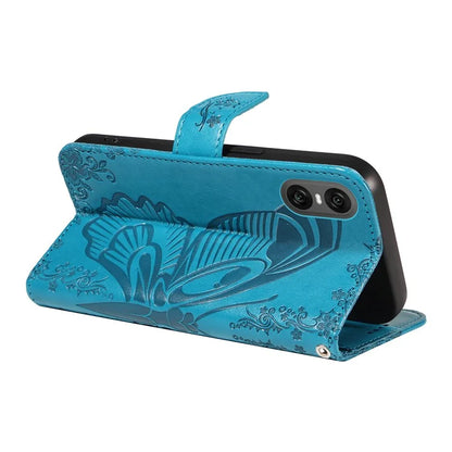 For Sony Xperia 10 VI Case PU Leather Butterfly Pattern Phone Wallet Cover