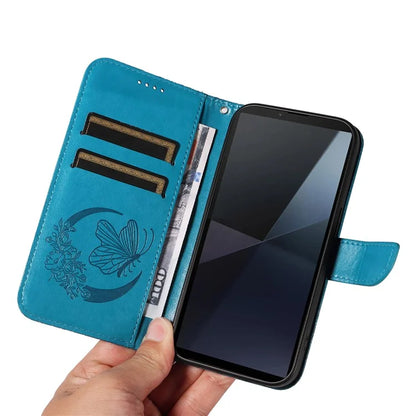 For Sony Xperia 10 VI Case PU Leather Butterfly Pattern Phone Wallet Cover