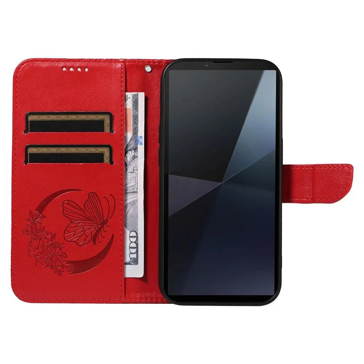 For Sony Xperia 10 VI Case PU Leather Butterfly Pattern Phone Wallet Cover
