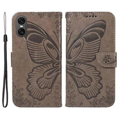 For Sony Xperia 10 VI Case PU Leather Butterfly Pattern Phone Wallet Cover