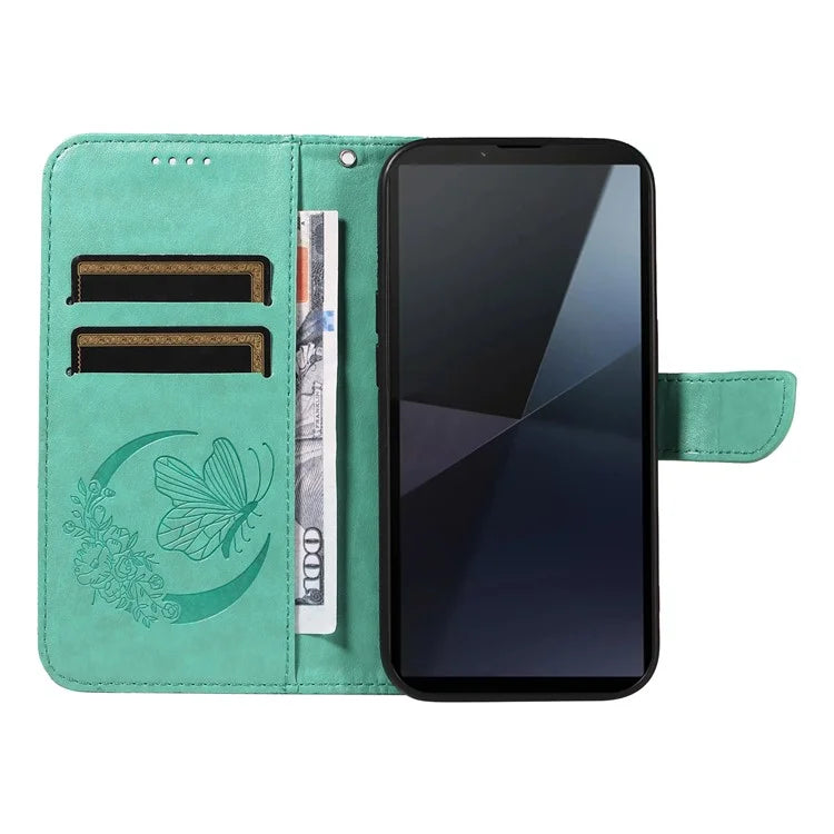 For Sony Xperia 10 VI Case PU Leather Butterfly Pattern Phone Wallet Cover