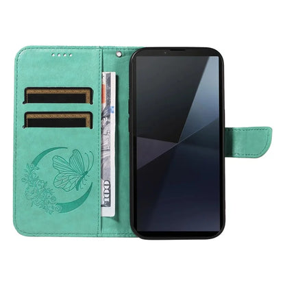 For Sony Xperia 10 VI Case PU Leather Butterfly Pattern Phone Wallet Cover